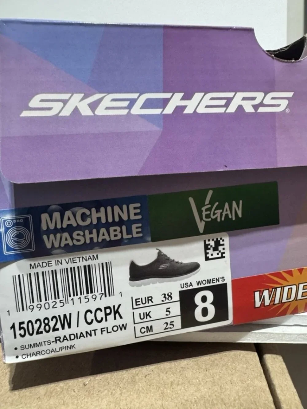 Skechers Womens Summits Radiant Flow Sneakers Gray Size 8W